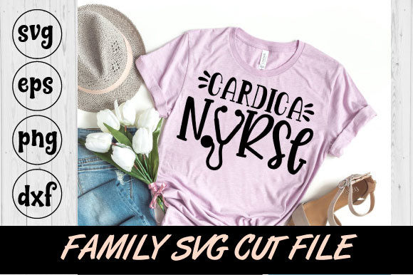 Cardica Nurse SVG Design for T-Shirt Graphics