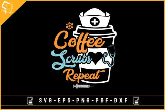 Coffee Scrubs Repeat Graphics for Crafts