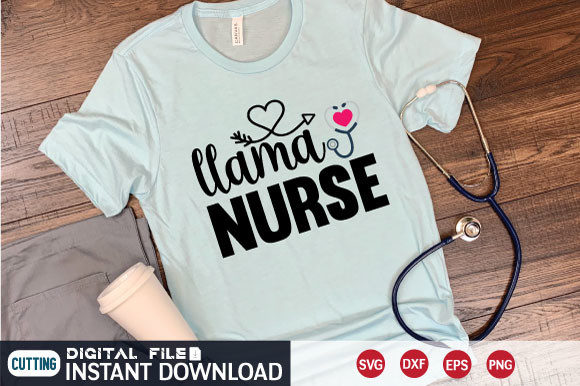 Llama Nurse Svg: Graphics for T-Shirt Designs