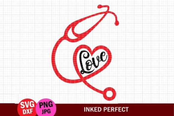 Love Stethoscope: Graphics for Crafts & Branding