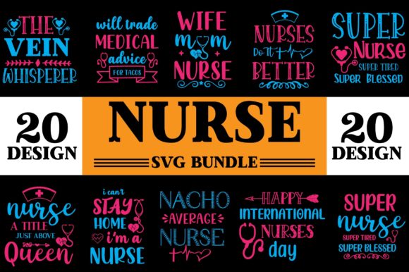 Nurse SVG Bundle Vol-2: Graphics for T-Shirt Designs